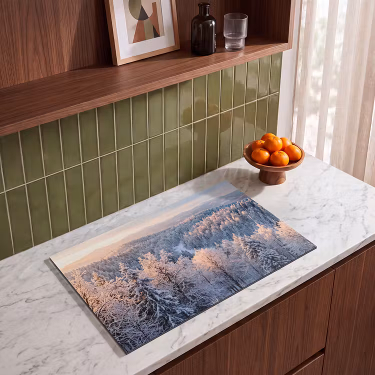 Inductie beschermer - Bos - Bergen - Goud - Winter - Warm — 4