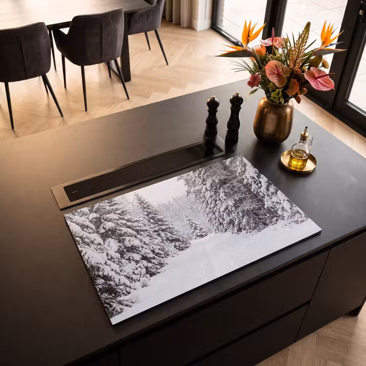 Inductie beschermer - Bos - Winter - Sneeuw - Pad - Natuur — 3