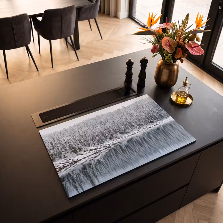Inductie beschermer - Bos - Reflectie - Meer - Winter - Serene — 3
