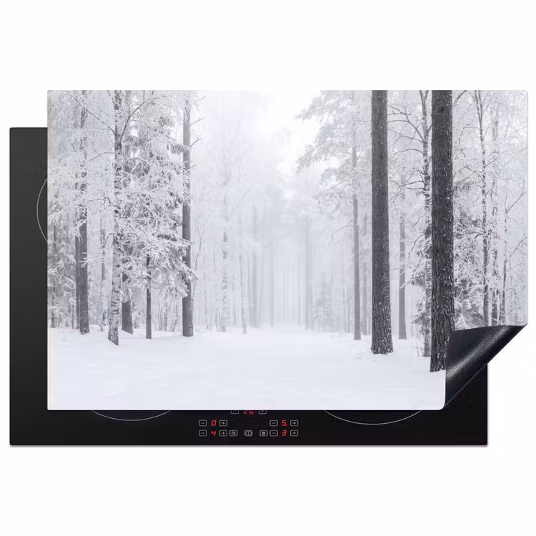 Inductie beschermer - Bos - Sneeuw - Pad - Winter - Stilte — 2