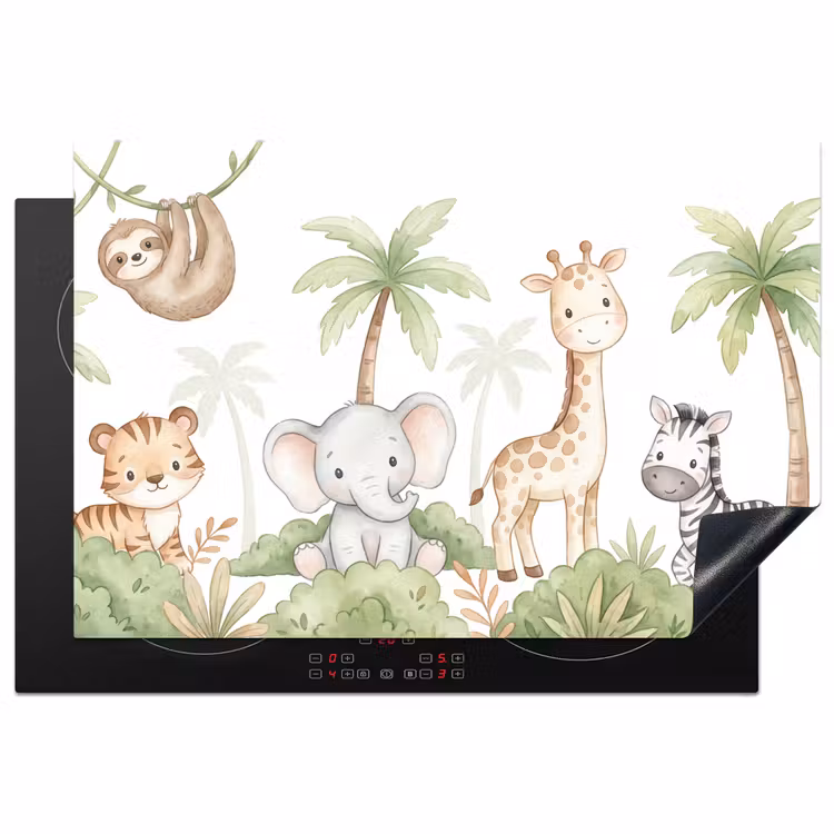Inductie beschermer - Dieren - Jungle - Pastel — 2