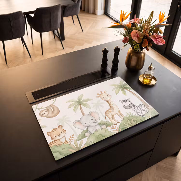 Inductie beschermer - Dieren - Jungle - Pastel — 3