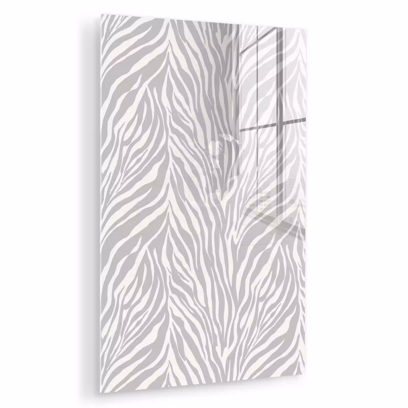 Glas schilderij - Zebra - Motief - Grijs — 1