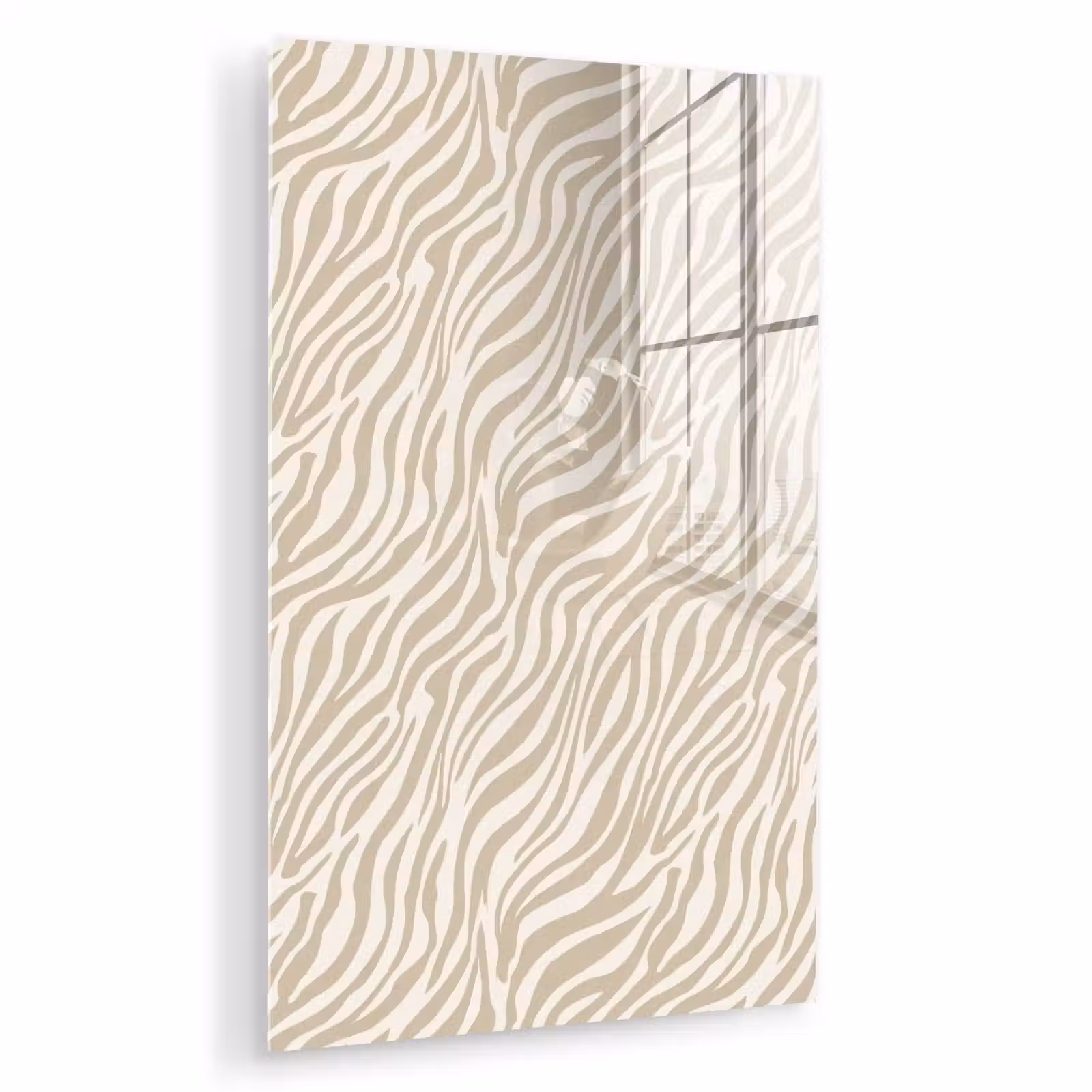 Glas schilderij - Zebra - Patroon - Beige — 1