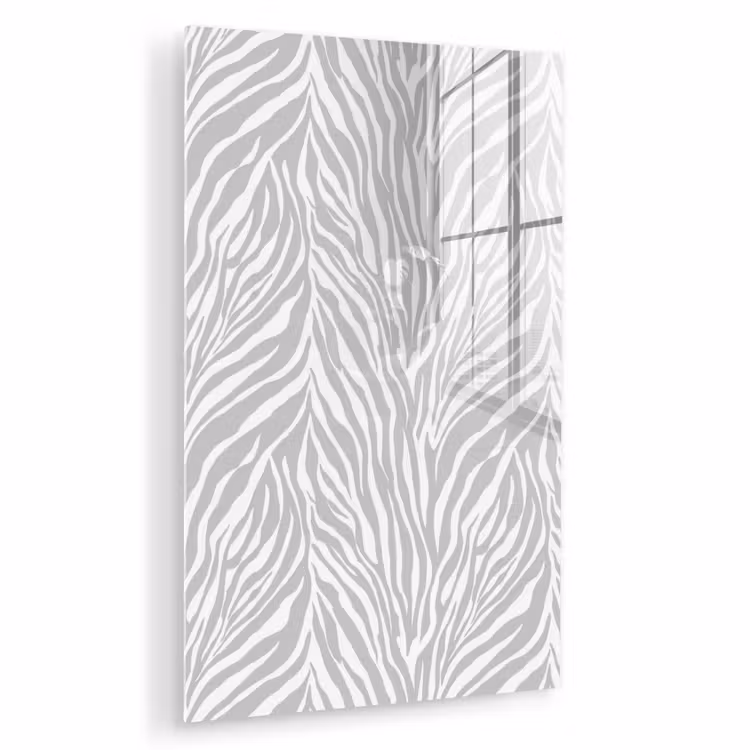 Glas schilderij - Zebra - Motief - Grijs — 1