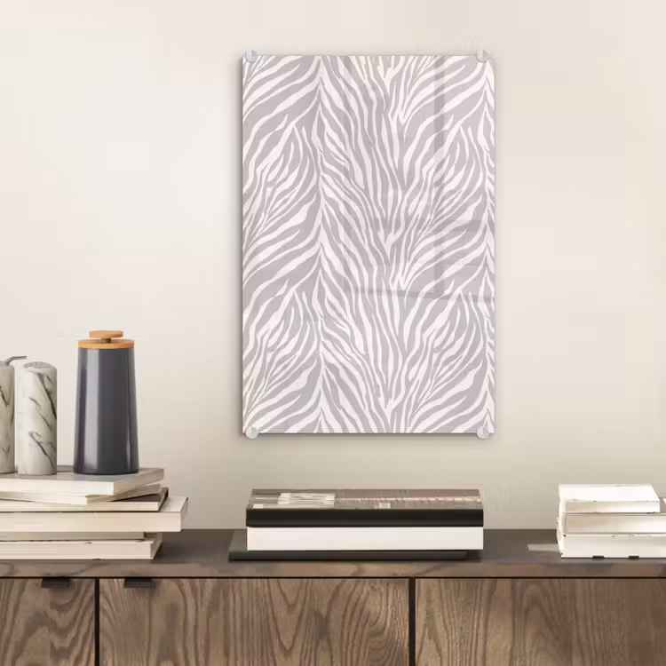 Glas schilderij - Zebra - Motief - Grijs — 2