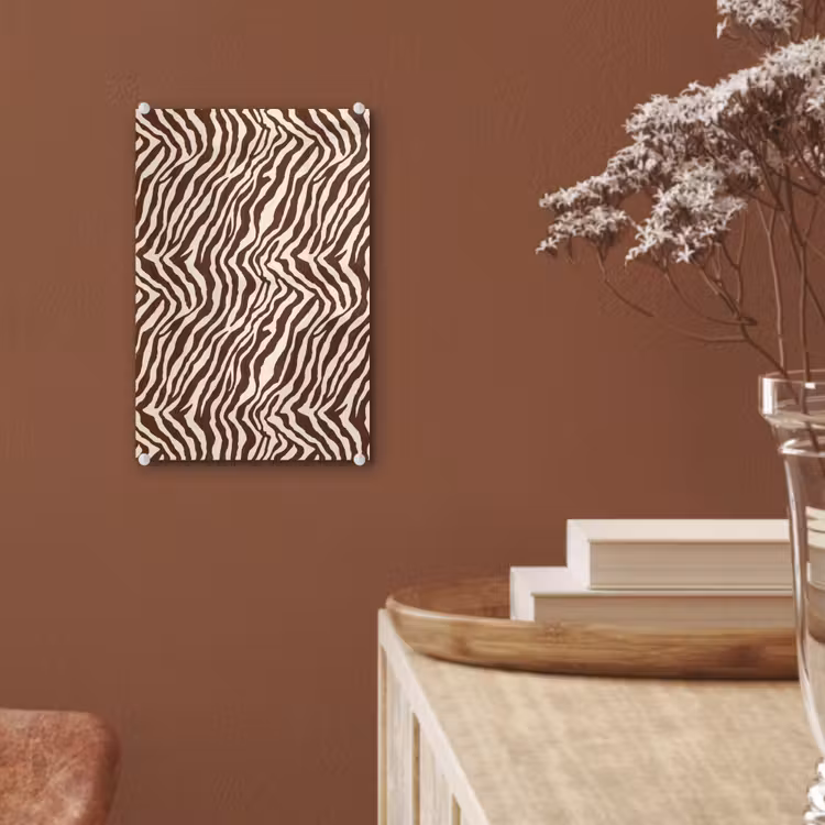 Glas schilderij - Zebra - Patroon - Zwart - Wit — 6