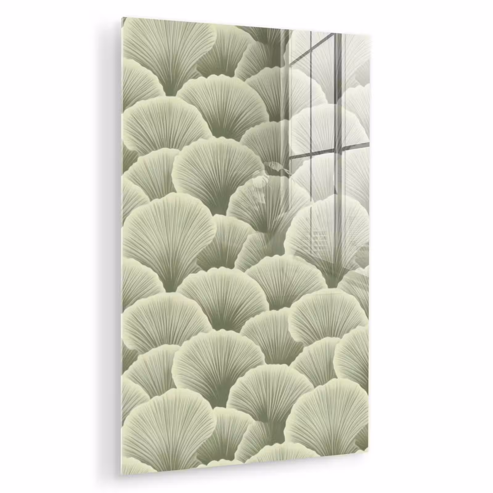 Glas schilderij - Waaier - Blad - Groen — 1