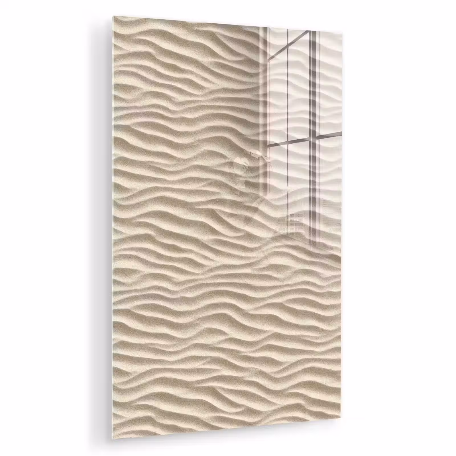 Glas schilderij - Zand - Golven - Beige — 1