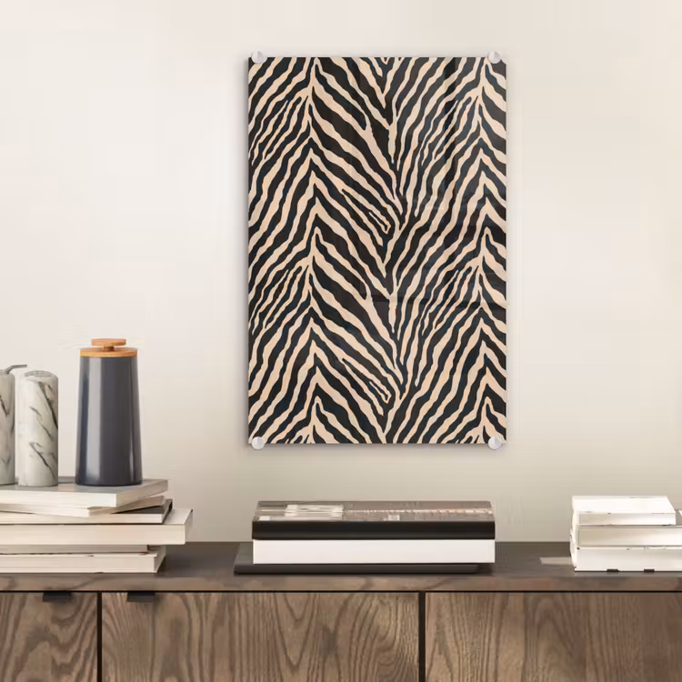 Glas schilderij - Zebra - Klassiek - Zwart — 2