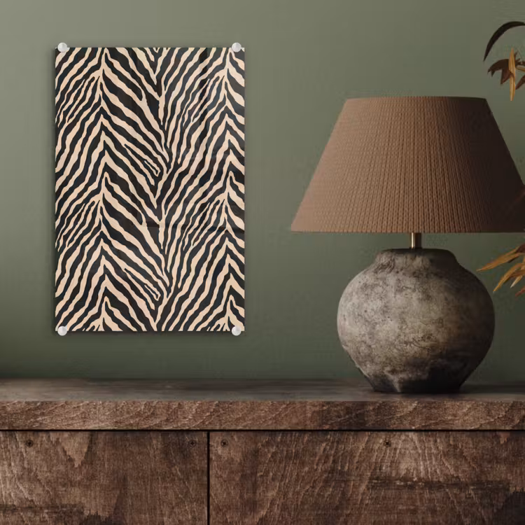 Glas schilderij - Zebra - Klassiek - Zwart — 4