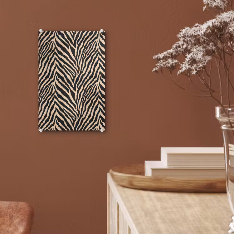 Glas schilderij - Zebra - Klassiek - Zwart — 6