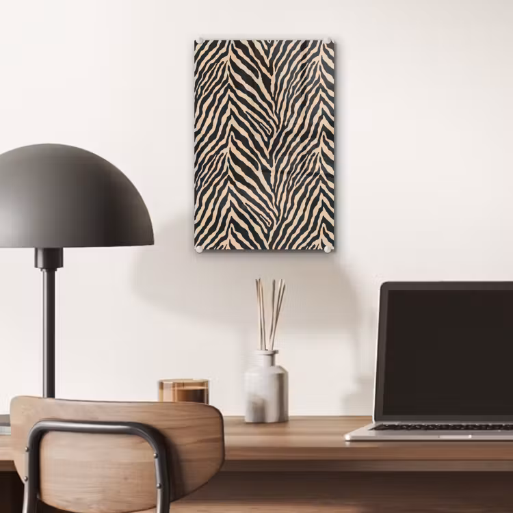 Glas schilderij - Zebra - Klassiek - Zwart — 7