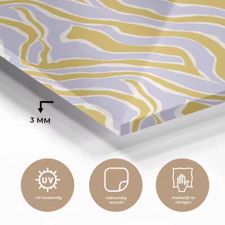 Glas schilderij - Zebra - Modern - Meerkleurig — 3