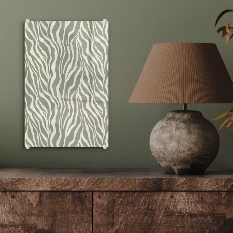Glas schilderij - Zebra - Motief - Groen — 4