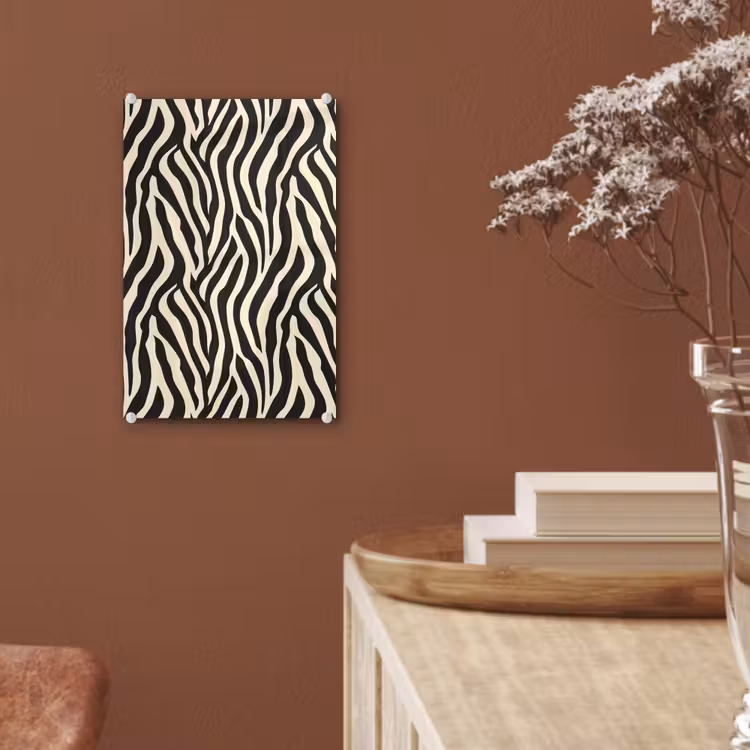 Glas schilderij - Zebra - Print - Klassiek - Zwart — 6