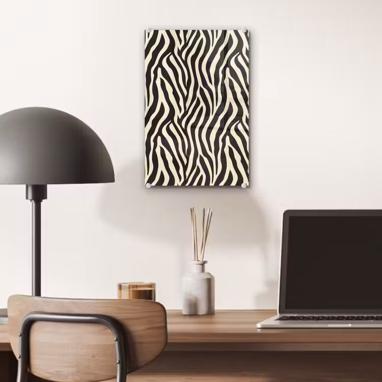 Glas schilderij - Zebra - Print - Klassiek - Zwart — 7