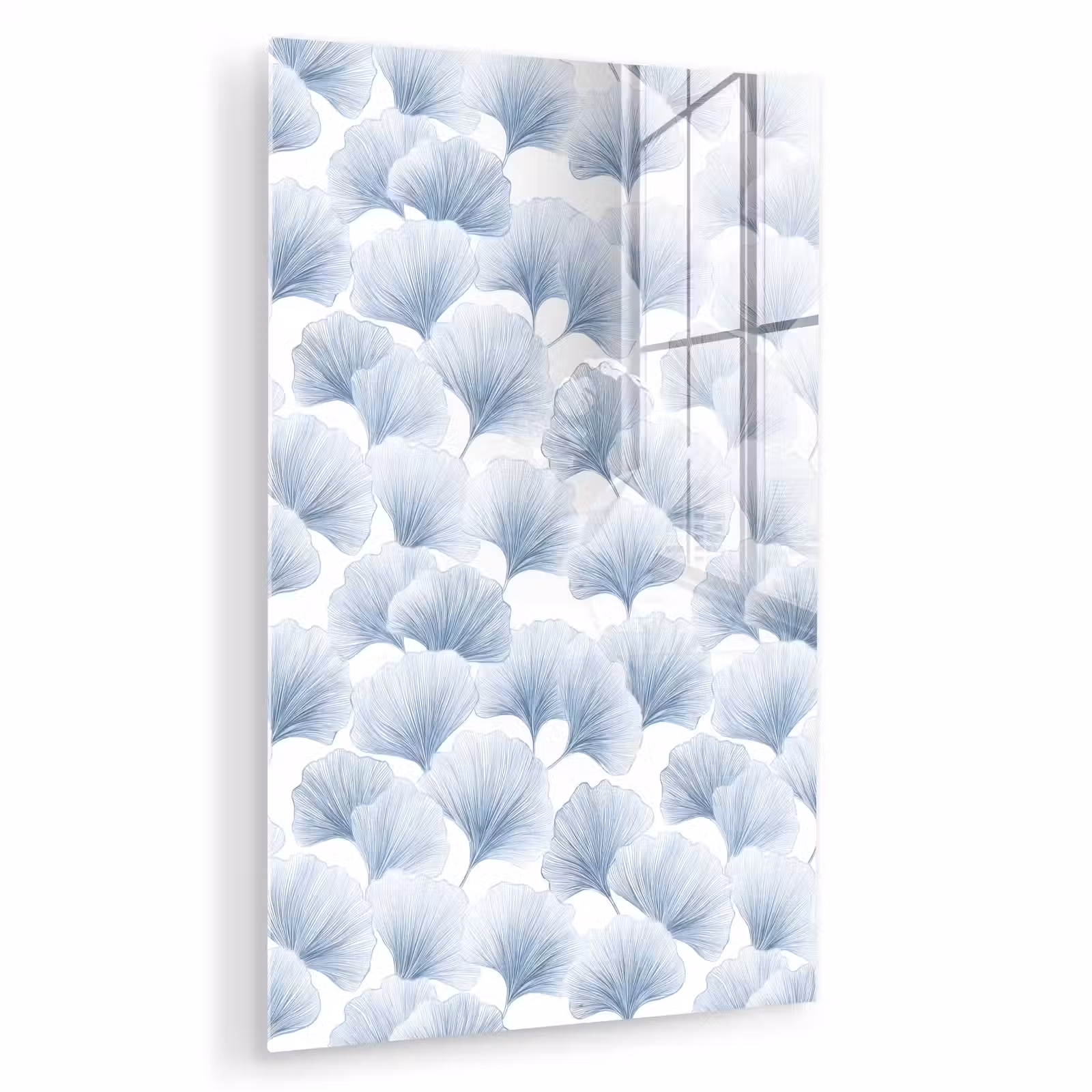 Glas schilderij - Waaier - Modern - Blauw — 1