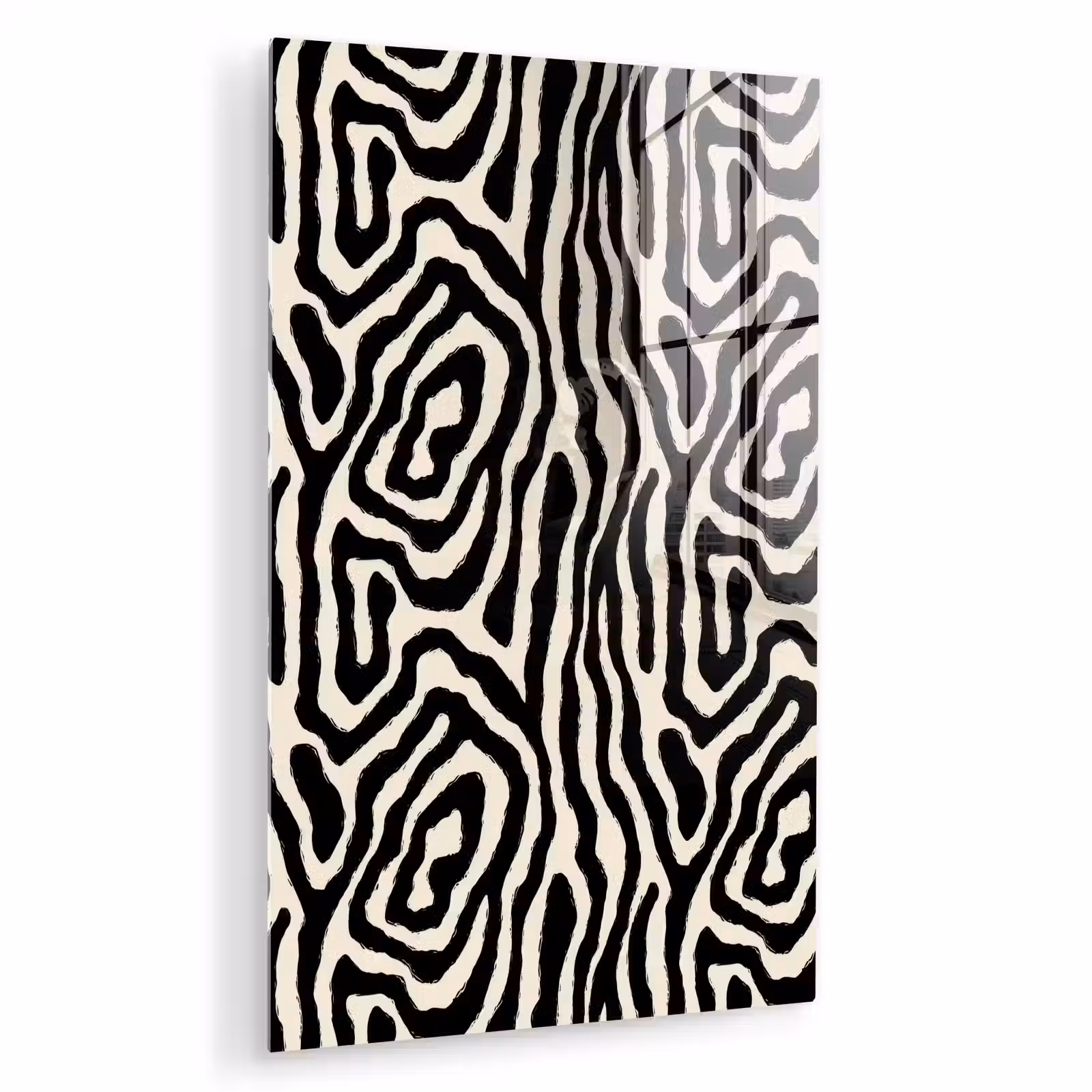 Glas schilderij - Zebra - Zwart - Abstract — 1