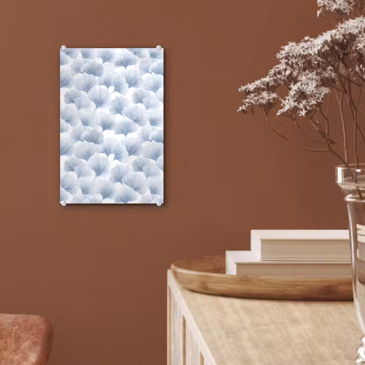 Glas schilderij - Waaier - Modern - Blauw — 6
