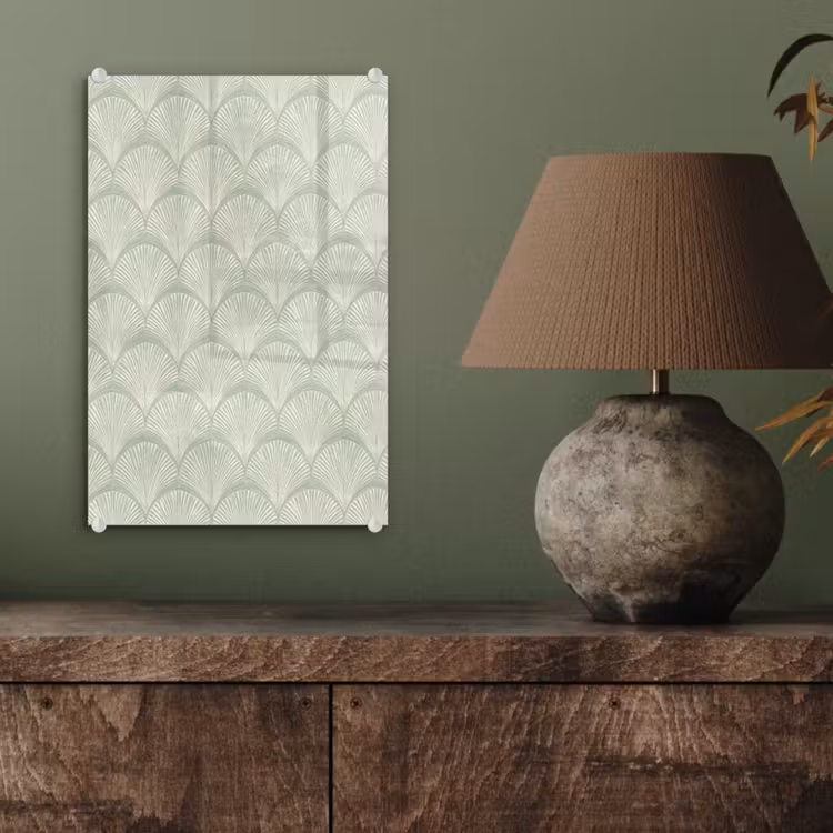 Glas schilderij - Waaiers - Patroon - Groen — 4