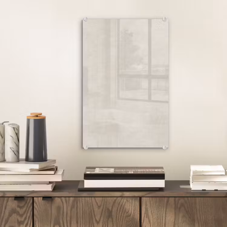 Glas schilderij - Zandkleurig - Modern - Egaal — 2