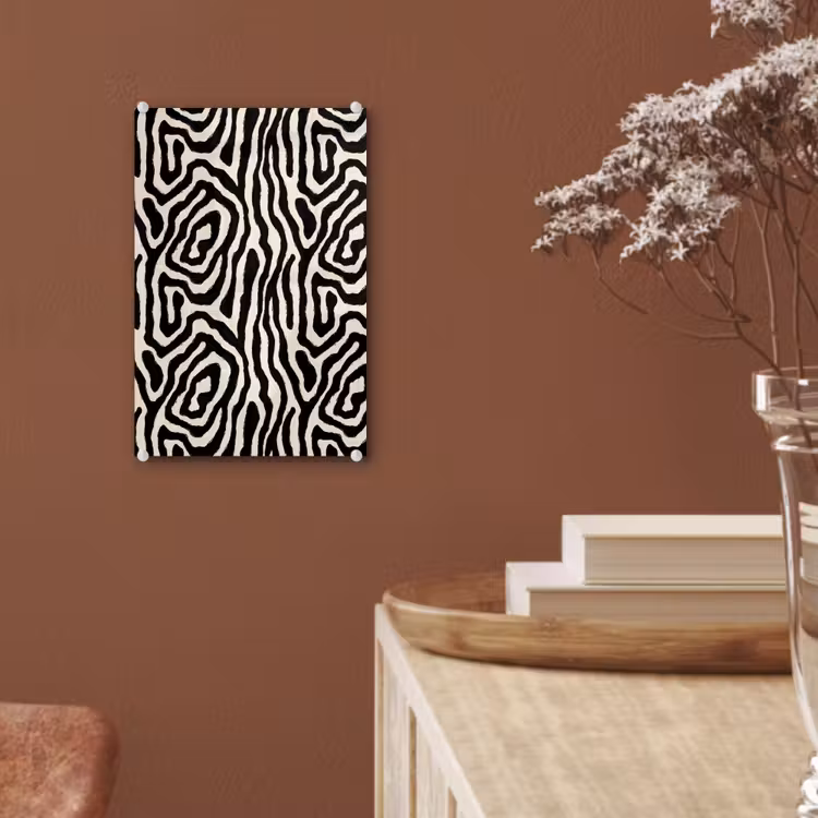 Glas schilderij - Zebra - Zwart - Abstract — 6