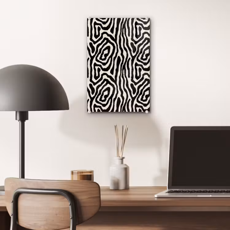 Glas schilderij - Zebra - Zwart - Abstract — 7