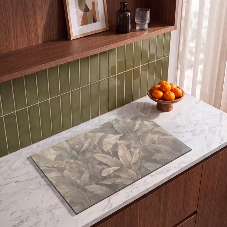 Inductie beschermer - Bladeren - Tropisch - Natuur - Modern - Beige — 4