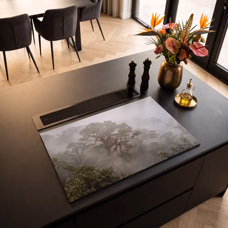 Inductie beschermer - Boom - Mistig - Bos - Groen - Natuur — 3