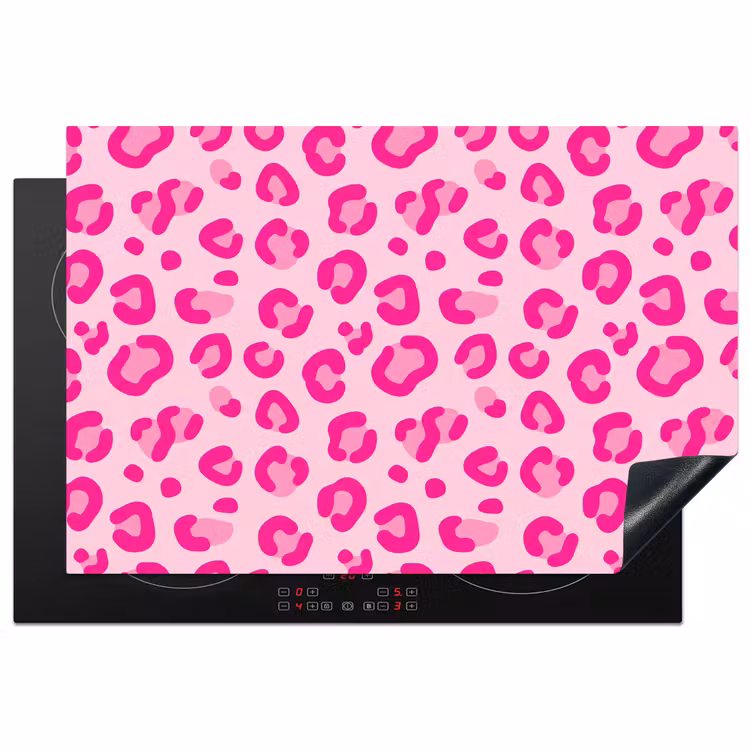 Inductie beschermer - Dierenprint - Patroon - Abstract - Modern - Roze — 1