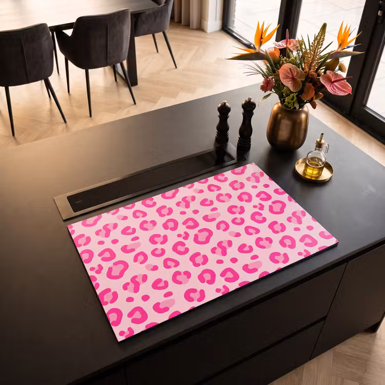 Inductie beschermer - Dierenprint - Patroon - Abstract - Modern - Roze — 3
