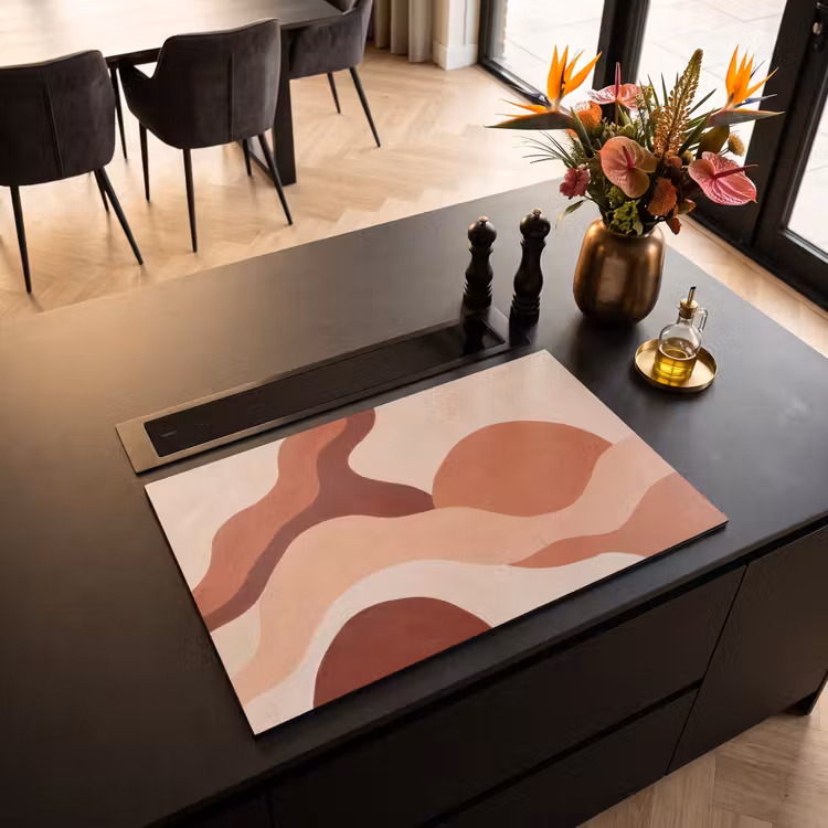 Inductie beschermer - Abstract - Vormen - Organisch - Aardetinten - Modern — 3