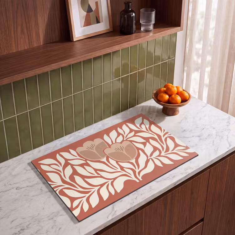 Inductie beschermer - Bloemen - Abstract - Modern - Beige - Natuur — 4