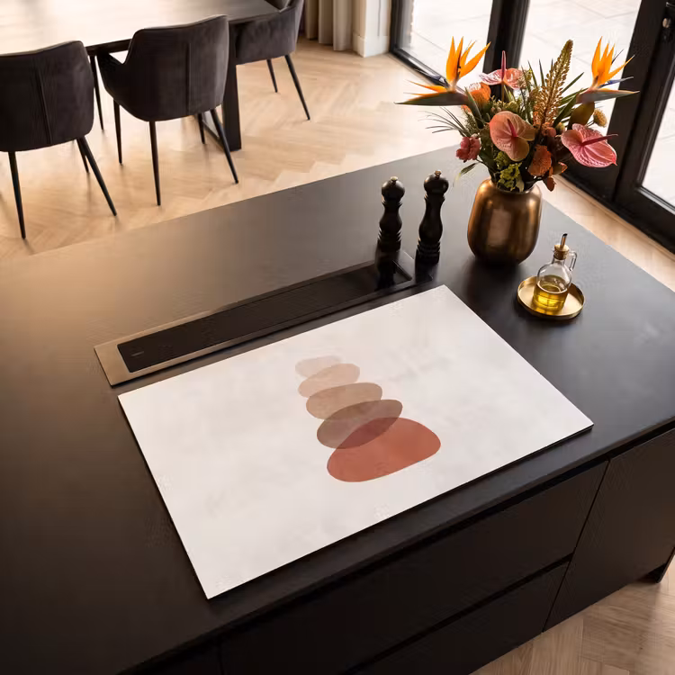 Inductie beschermer - Abstractie - Gestapeld - Balans - Modern - Aardetinten — 3