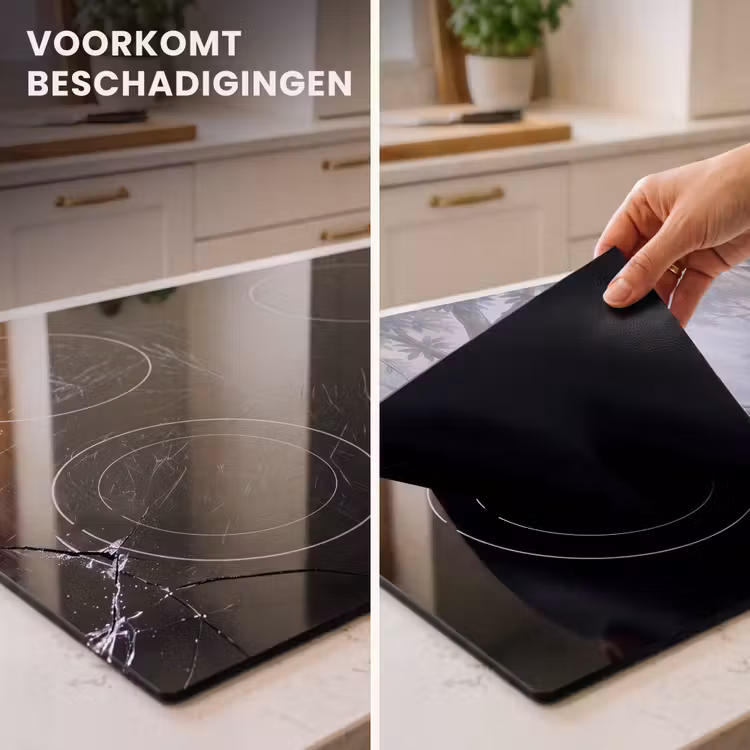 Inductie beschermer - Aap - Boom - Jungle - Natuur - Grijs — 2
