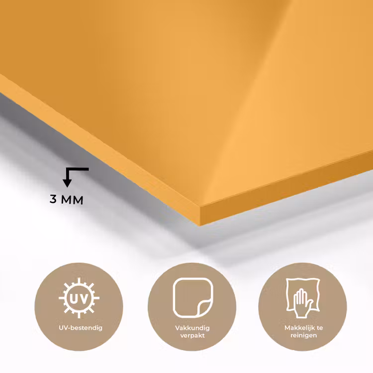 Glas schilderij - Warm - Ochre - Oranje — 3