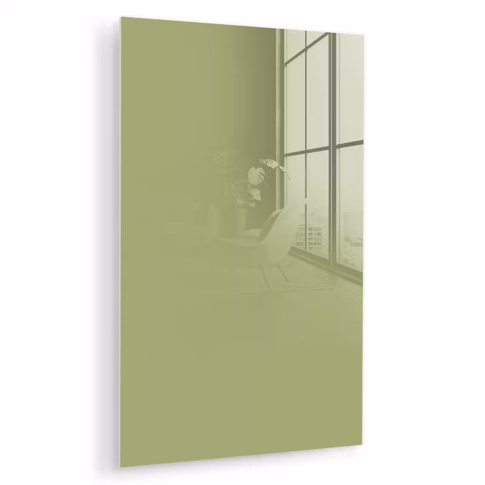 Glas schilderij - Whispering - Sage - Groen — 1