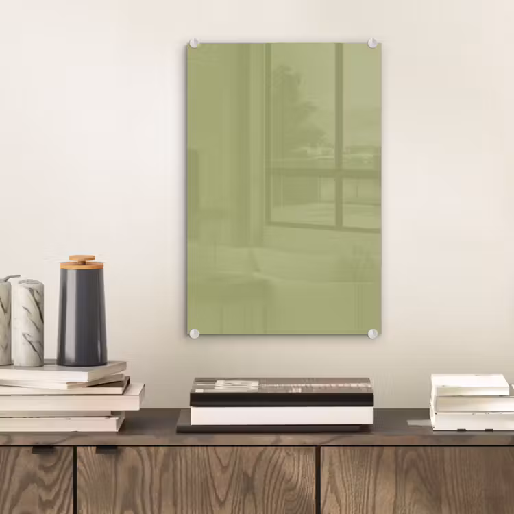 Glas schilderij - Whispering - Sage - Groen — 2