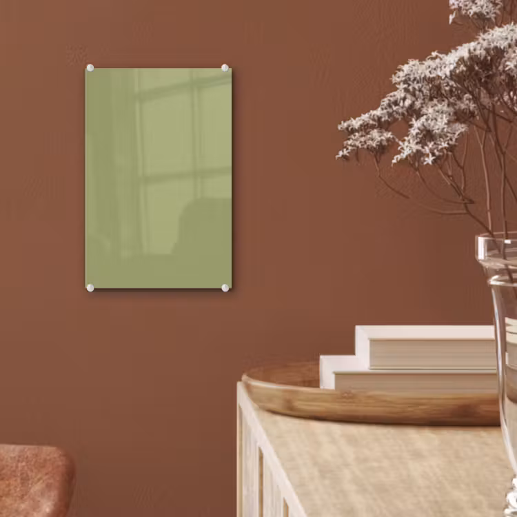 Glas schilderij - Whispering - Sage - Groen — 6