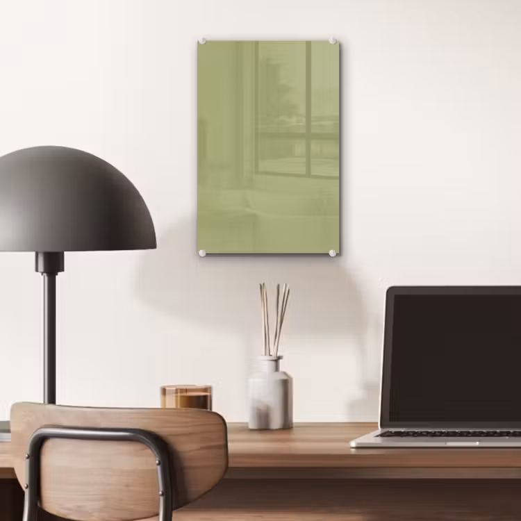 Glas schilderij - Whispering - Sage - Groen — 7