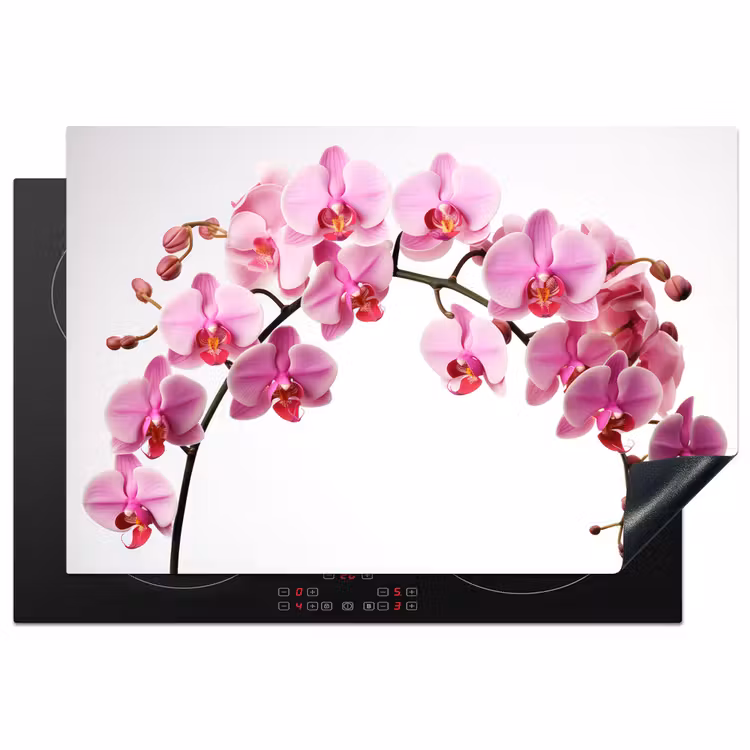 Inductie beschermer - Bloemen - Roze - Tak - Wit — 1