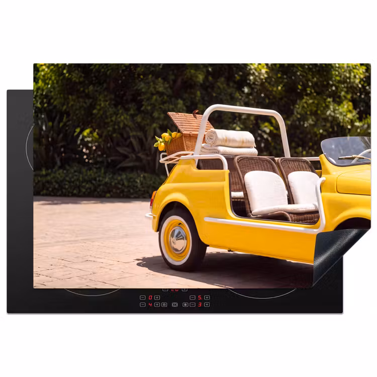 Inductie beschermer - Auto - Picknick - Zomer - Geel — 1
