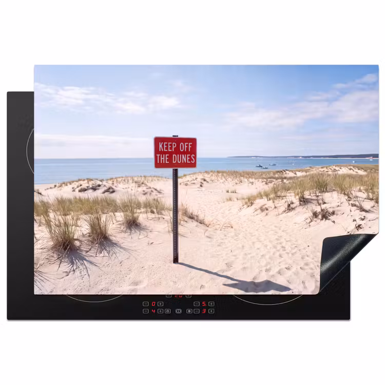 Inductie beschermer - Duin - Bord - Kust - Landschap - Rood — 1