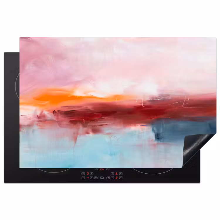 Inductie beschermer - Abstract - Kleuren - Modern - Kunst - Roze — 1