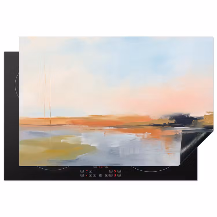 Inductie beschermer - Abstract - Landschap - Horizon - Modern - Kleurrijk — 1
