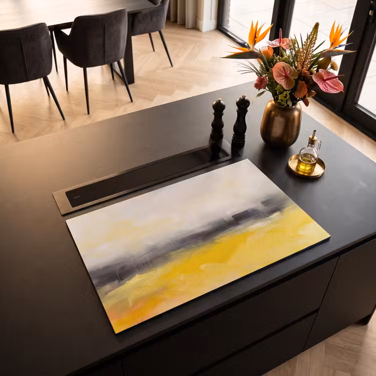 Inductie beschermer - Abstract - Landschap - Modern - Geel — 3