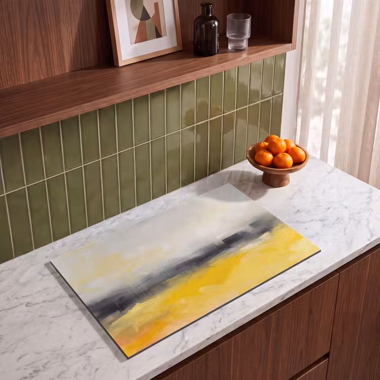Inductie beschermer - Abstract - Landschap - Modern - Geel — 4