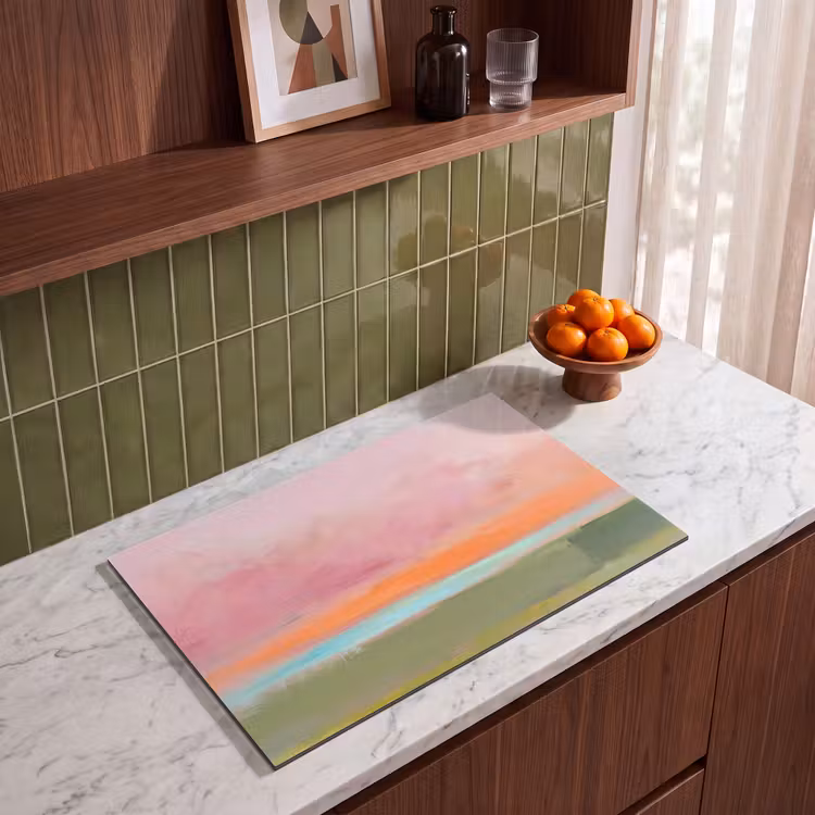 Inductie beschermer - Abstract - Landschap - Modern - Roze - Oranje — 4