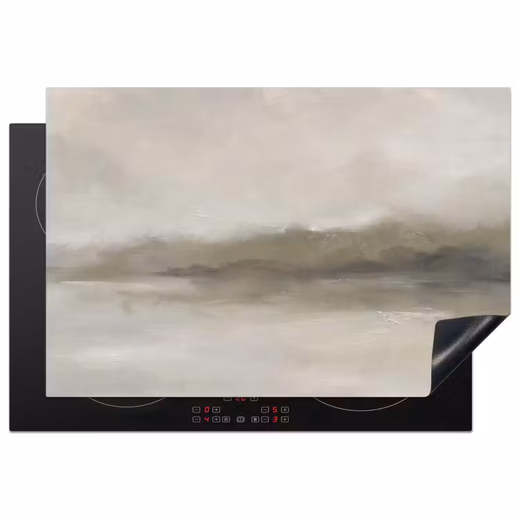 Inductie beschermer - Abstract - Landschap - Nevel - Modern - Grijs — 2